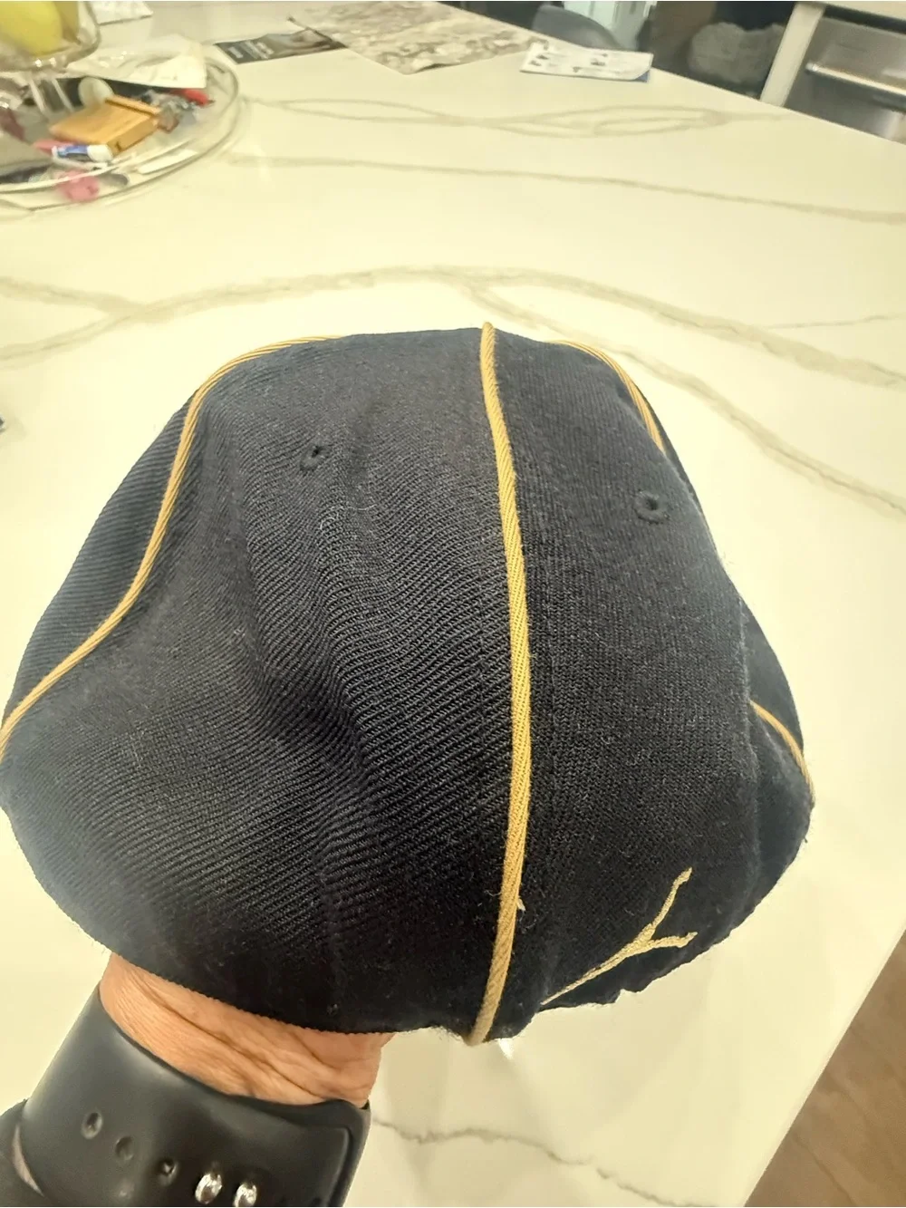 Jordan Men's Black Cap with Gold Embroidery
